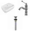 American Imaginations 17.5-in. W Wall Mount White Vessel Set For 1 Hole Right Faucet AI-34258